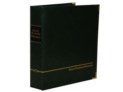 Premium Green Estate Planning Binder with Custom Imprint - 1 1/2" D-Ring